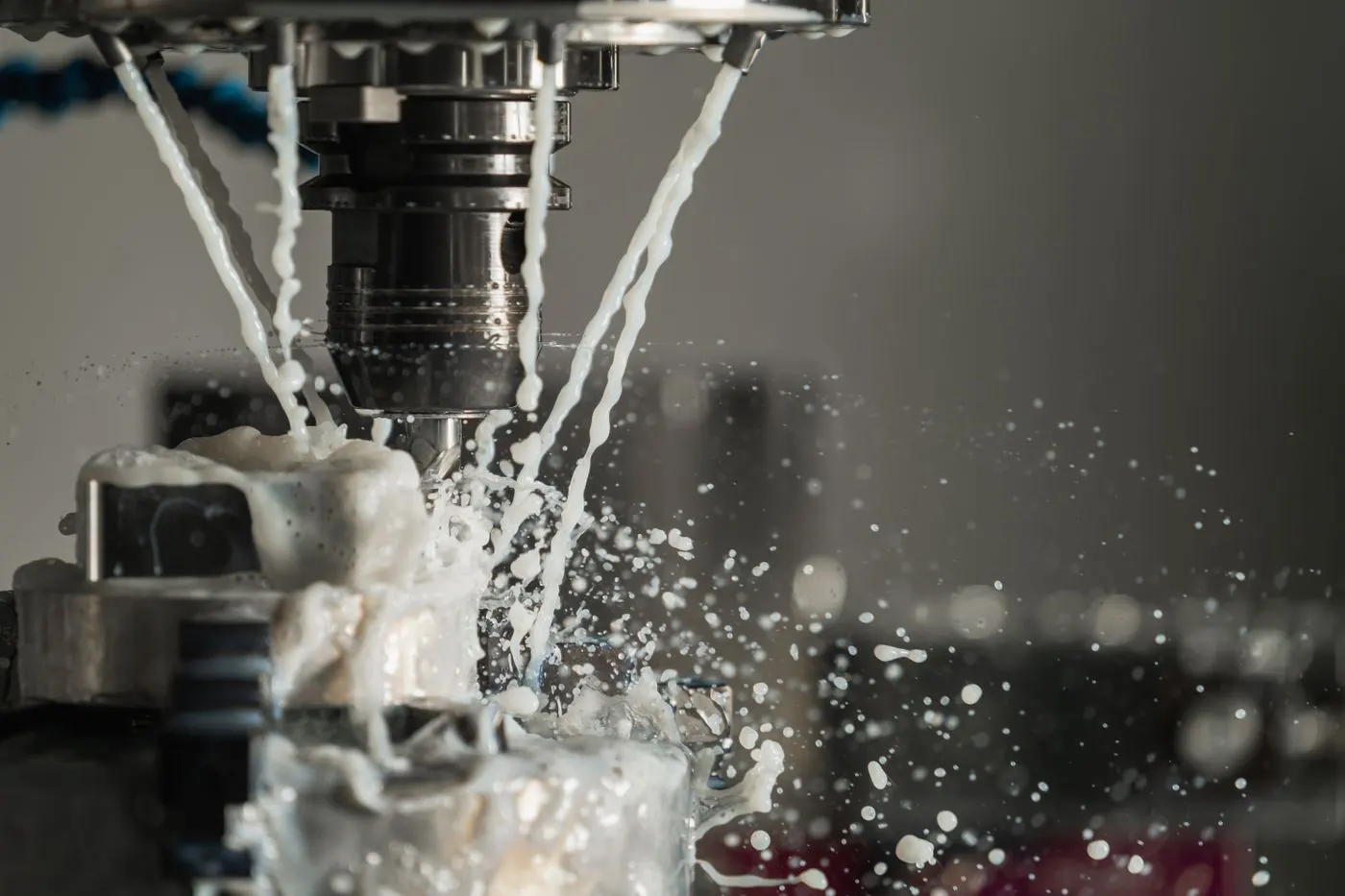 CNC machining with coolant